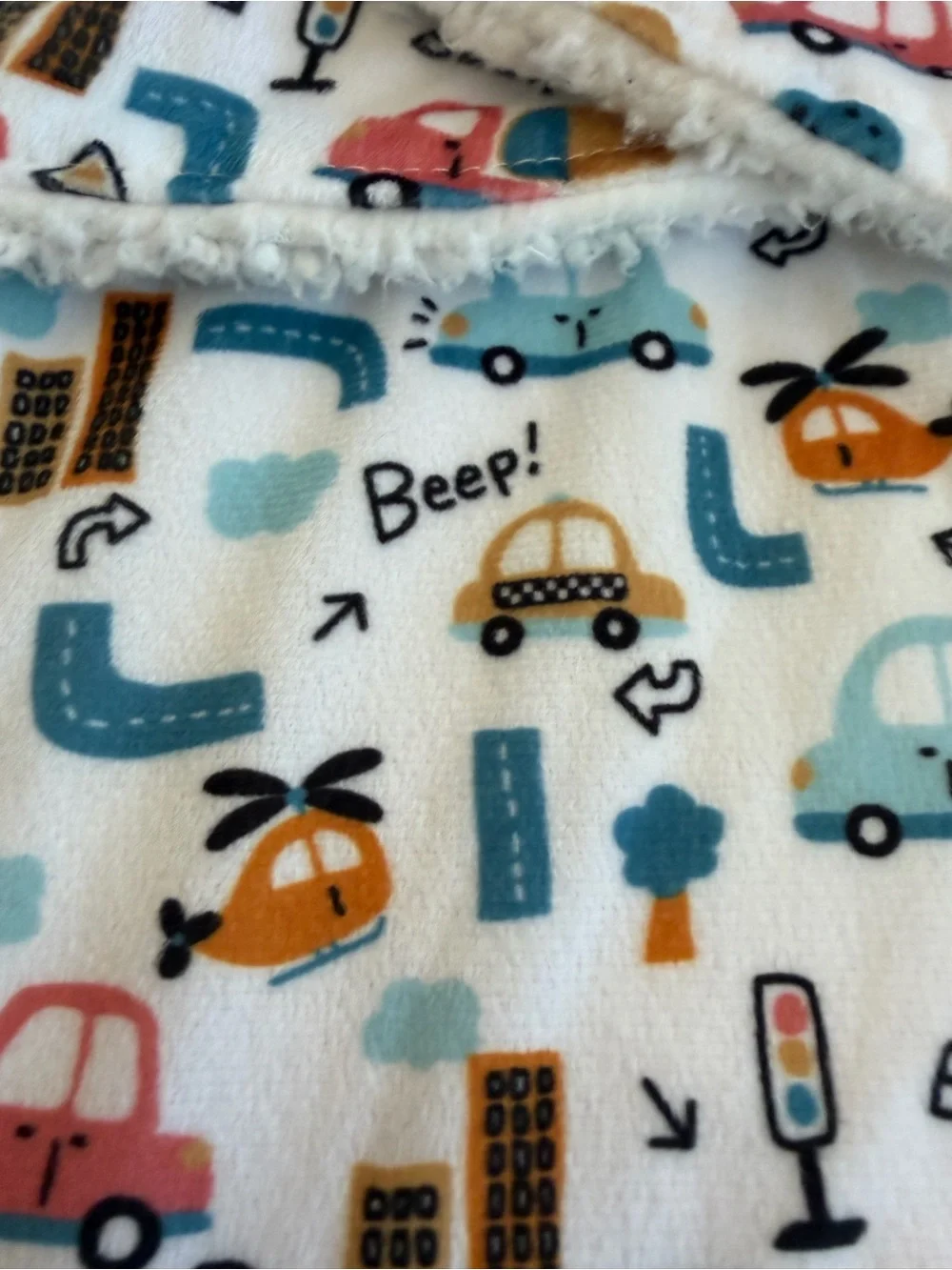 Blue & white Cars Baby Swaddle Sack